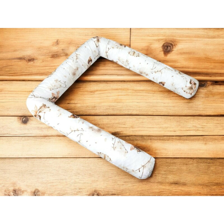 Aparatoare pentru patut, MimiNu, Tip rulou, Cu husa detasabila, Lungime 180 cm, Din bumbac certificat Oeko Tex Standard 100, Fairy [2]