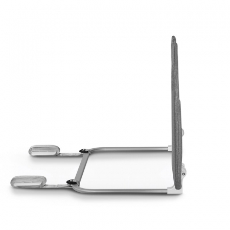 Bariera de protectie pentru pat, Lionelo, Lora XL, Pliabila, Sistem de blocare StandSafe, Geanta de transport inclusa, 150x46 cm, Conform cu BS 7972:2001+A1:2009, Gri [3]