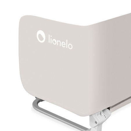 Bariera de protectie pentru pat, Lionelo, Lora XL, Pliabila, Sistem de blocare StandSafe, Geanta de transport inclusa, 150x46 cm, Conform cu BS 7972:2001+A1:2009, Bej [6]