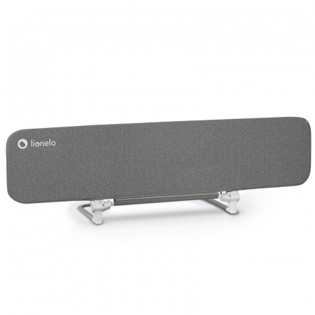Bariera de protectie pentru pat, Lionelo, Lora XL, Pliabila, Sistem de blocare StandSafe, Geanta de transport inclusa, 150x46 cm, Conform cu BS 7972:2001+A1:2009, Gri [2]