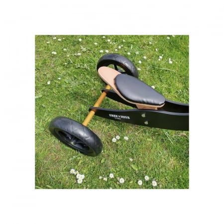 Bicicleta/tricicleta fara pedale din lemn, 2 in 1, Functie de bicicleta echilibru, Sa reglabila, Manere antiderapante, Roti ajustabile, 18 luni – 3 ani, Free2Move, Brown Black [6]