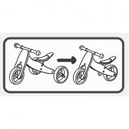 Bicicleta/tricicleta fara pedale din lemn, 2 in 1, Functie de bicicleta echilibru, Sa reglabila, Manere antiderapante, Roti ajustabile, 18 luni – 3 ani, Free2Move, Brown Black [10]