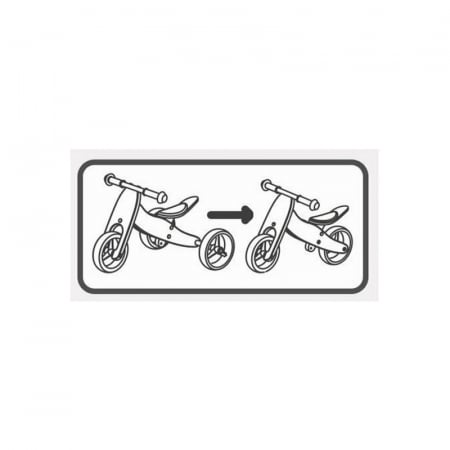Bicicleta/tricicleta fara pedale din lemn, 2 in 1, Functie de bicicleta echilibru, Sa reglabila, Manere antiderapante, Roti ajustabile, 18 luni – 3 ani, Free2Move, Brown White [1]