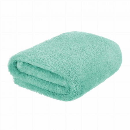 Bocioland - Paturica pufoasa pentru copii, Din fleece, Dimensiune mare 80 x 100 cm, Mint [3]