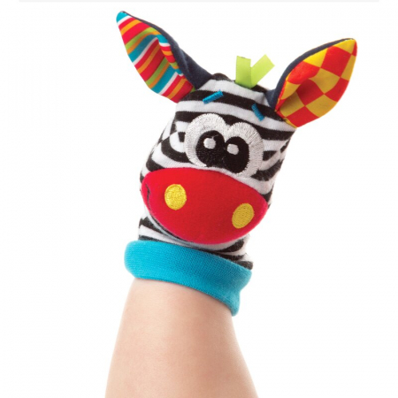 Botosei si bratari cu zornaitoare, Animalute dragute pentru bebelusi, Set 4 piese, 2 pentru maini si 2 pentru picioare, Jungle Wrist Rattle and Foot Finder, Playgro [10]