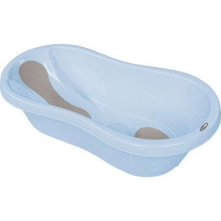 Cadite si accesorii - Cadita, Cu doua parti antiderapante, Cu dop, Conform cu standardul european de securitate EN 17072:2018, FreeON, 81x41x24 cm, Blue
