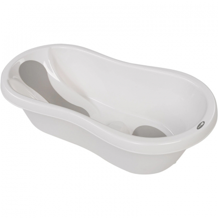 Cadite si accesorii - Cadita, Cu doua parti antiderapante, Cu dop, Conform cu standardul european de securitate EN 17072:2018, FreeON, 81x41x24 cm, White