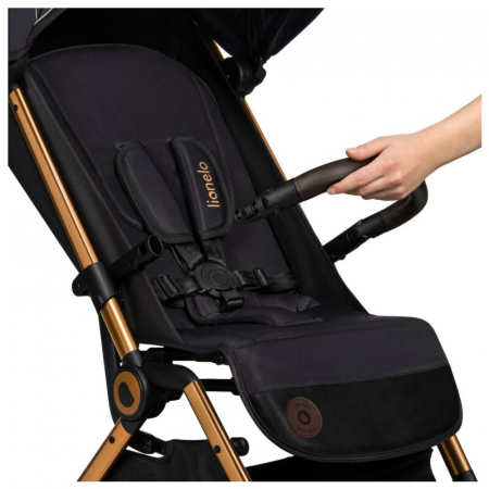 Carucior sport, Lionelo, Cloe, Golden Moments, Editie limitata, Cu accesorii, Cadru din aluminiu, Pana la 22 kg, Usor, Pliere compacta pentru avion, cu o singura mana, Ideal pentru toate tipurile de s [15]