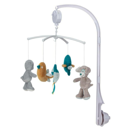 Carusele muzicale si lampi - Carusel muzical, Free2Play, Pentru patut, Cu 5 jucarii din plus, Max the Bear