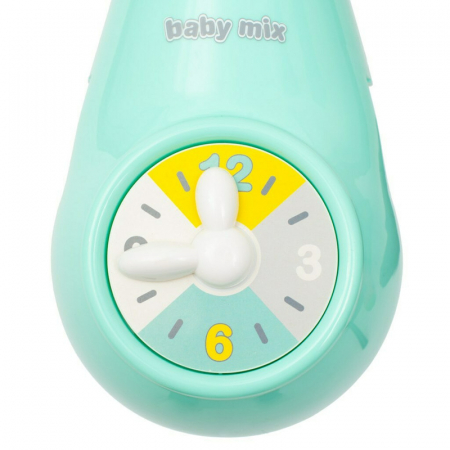 Carusel muzical pentru patut bebelusi, Cu proiectii, Cu melodii si sunete ale naturii, Cu 10 jucarii si ceas de jucarie pe suport, Baby Mix, Mint [4]