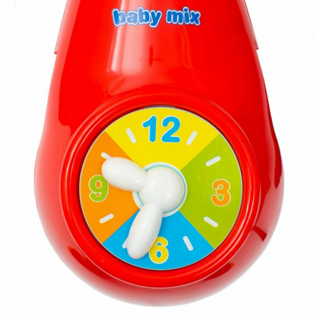 Carusel muzical pentru patut bebelusi, Cu proiectii, Cu melodii si sunete ale naturii, Cu 11 jucarii, Baby Mix, Red [6]