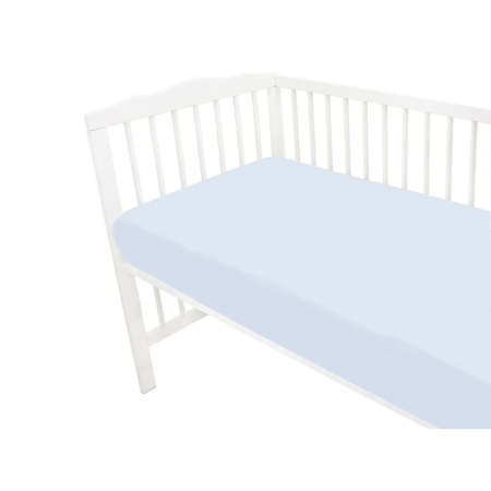 Cearceaf cu elastic, MimiNu, Pentru patut 120X60 cm, Din bumbac certificat Oeko Tex Standard 100, Colectia Royal, Blue [1]