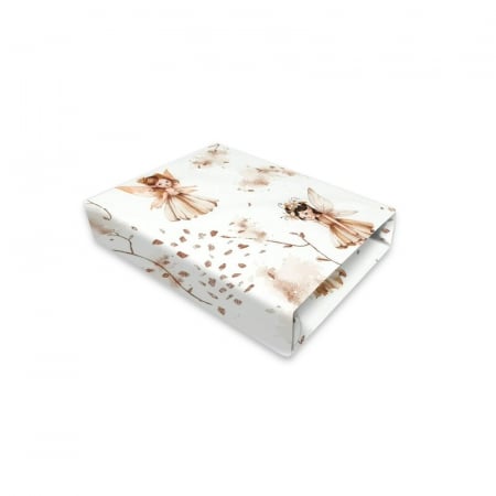 Lenjerii, baldachine, aparatoare - Cearceaf cu elastic, MimiNu, Pentru patut 140X70 cm, Din bumbac certificat Oeko Tex Standard 100, Fairy