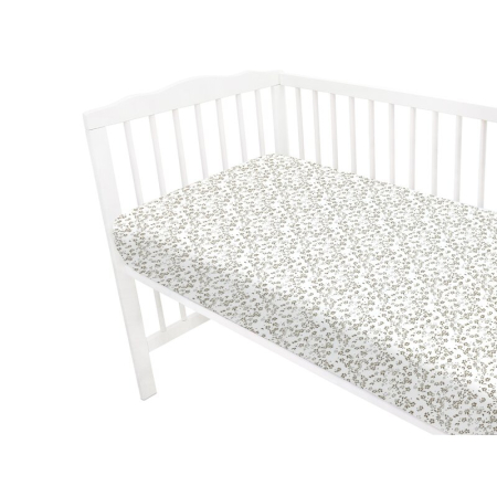 Cearceaf cu elastic, MimiNu, Premium, Pentru patut 120X60 cm, Din bumbac certificat Oeko Tex Standard 100, Meadow [1]