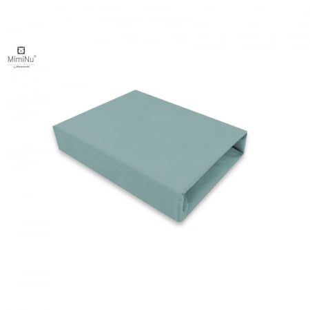Lenjerii, baldachine, aparatoare - Cearceaf cu elastic pentru patut 120X60 cm, Din bumbac , Colectia Royal, Nepal Green