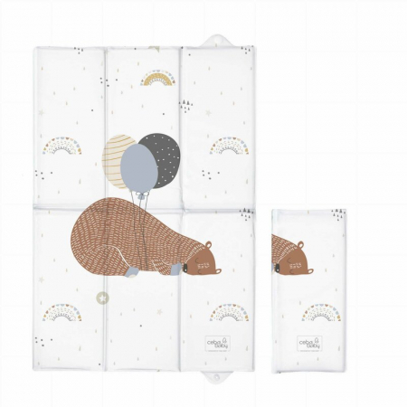 Saltele si accesorii infasat - Ceba Baby - Saltea de infasat, Pliabila, 60 x 40 cm, Big bear