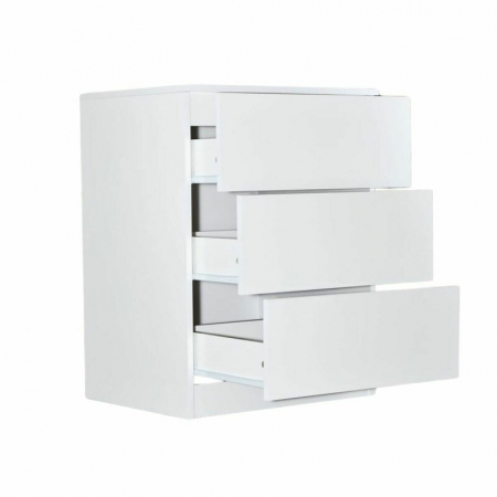 Saltele si accesorii infasat - Comoda, Qmini, Wladi, Cu masa pentru infasat demontabila, Cu 3 sertare, Din pal+placa HDF, Alb
