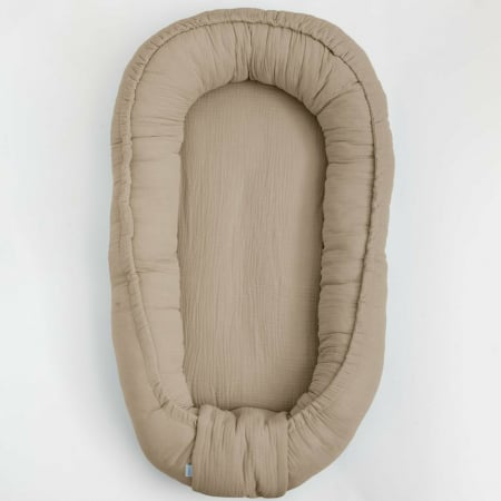 Cosulet bebelus Baby Nest 80 x 50 cm, Din muselina, New Baby, Beige [1]