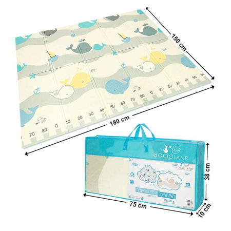 Covoras de joaca, Bocioland, Water City, Pliabil, Protectie impotriva loviturilor, Dimensiune mare, 180 x 150 cm, Cu Imprimeu pe ambele parti, Potrivit pentru utlizare atat in interior, cat si in exte [9]
