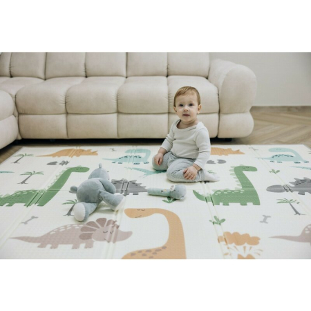 Covoras de joaca, FreeON, Magic Dino, Cu doua fete, Pliabil, Protectie impotriva loviturilor, 200 x 150 cm, Cu Imprimeu pe ambele parti, 0 luni+, Multicolor [5]