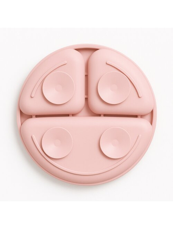 Farfurie compartimentata, Bocioland, Rotunda, Cu 3 compartimente, Fara BPA, 6-36 luni, Pink [2]