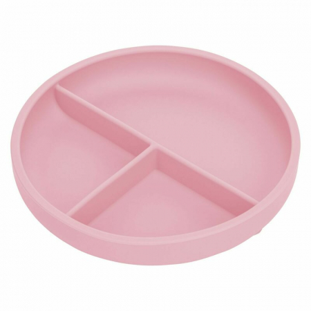 Farfurie compartimentata, FreeON, Rotunda, Cu ventuza si 3 compartimente, Silicon, Fara BPA, Diametru 18 cm, Inaltime 4 cm, 6-36 luni, Green [1]