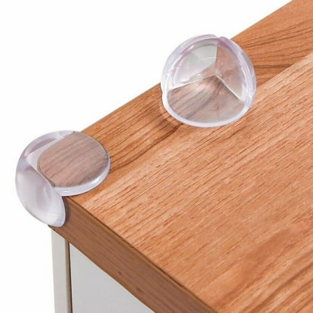 Feedo - Set protectii pentru colturi ascutite, Usor de instalat, 3.6 x 3.6 x 2.7 cm, 4 bucati, Transparent [3]