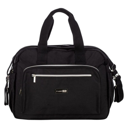 Geanta pentru scutece, FreeON, Style, Impermbeabila, Cu multiple buzunare, Dimensiune compacta, 39x32x18 cm, Black [1]