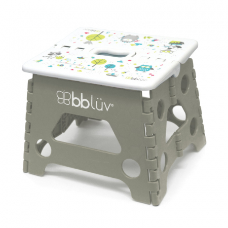 Olite si Reductoare WC - Inaltator de baie pliabil, Step, Practic si usor de transportat, Rezistent pana la 113 Kg, Bbluv, Grey