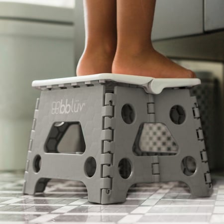 Inaltator de baie pliabil, Step, Practic si usor de transportat, Rezistent pana la 113 Kg, Bbluv, Grey [4]