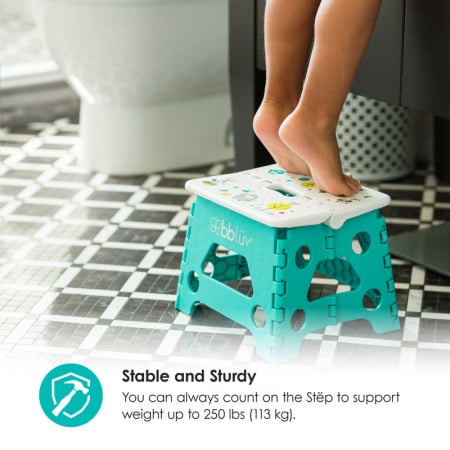 Inaltator de baie pliabil, Step, Practic si usor de transportat, Rezistent pana la 113 Kg, Bbluv, Lime [3]