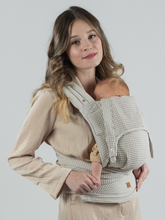 Marsupi ,Wrap-uri , Slinguri - ISARA Quick Half Buckle Cream Waffle