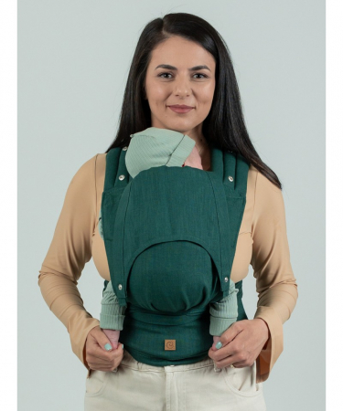 Marsupi ,Wrap-uri , Slinguri - ISARA Quick Half Buckle - Evergreen Linen
