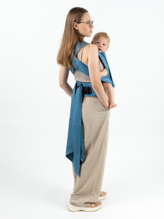 Marsupi ,Wrap-uri , Slinguri - ISARA Quick Half Buckle PRESCHOOLER Bluestone