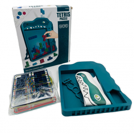 Jocuri pentru copii - Joc Tetris manual, in forma de dinozaur