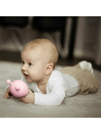 Jucarie de dentitie, Bocioland, Ciupercuta, BPA Free, 0 luni+, Pink [3]