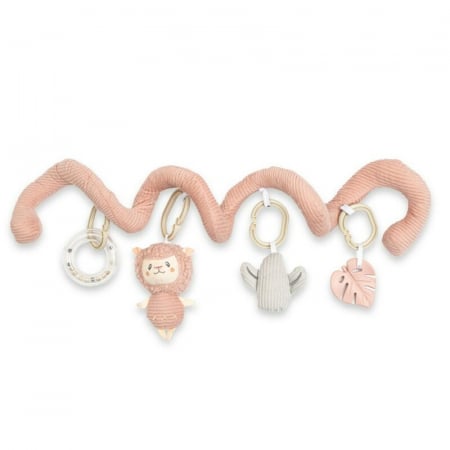 Jucarie interactiva, New Baby, Spirala, Lama, Pentru atasare la patut sau carucior, Dezvolta abilitatile motorii, Include si jucarie pentru dentitie, Fara BPA, 0 luni+, Multicolor [2]