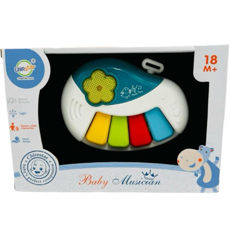 Jucarii copii - Jucarie mini-pian bebe cu sunete si lumini