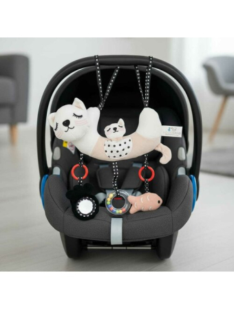 Jucarie pentru patut si carucior, Bocioland, Multifunctionala, Kitten [4]