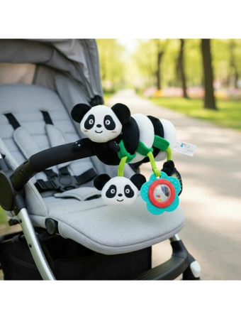 Jucarie spirala pentru patut si carucior, Bocioland, Multifunctionala, Panda [3]