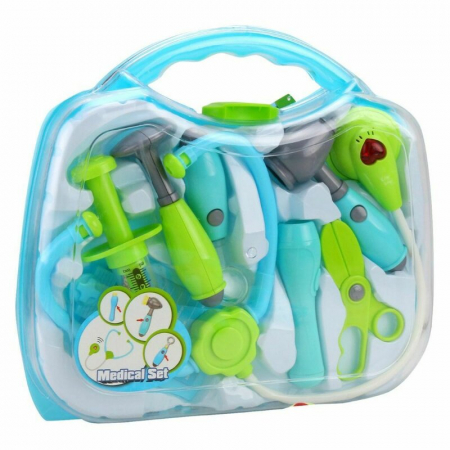 Jucarii Educative Copii - Jucarie trusa doctor, Tegole, In cutie, 8x30x27 cm , 36 luni+, Verde