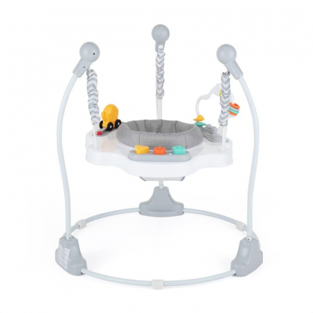 Jumper interactiv, Feedo, Pliabil, Cu scaun rotativ 360 grade, Cu panou de activitati, Pana la 25 kg,, 83x83x86 cm,6 luni+, Multicolor [2]