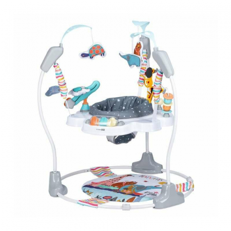 Leagane si balansoare - Jumper interactiv, FreeON, Jump&Play, Pana la 11 kg, Cu jucarii, Cu sunete si lumini, 0 luni+, Multicolor