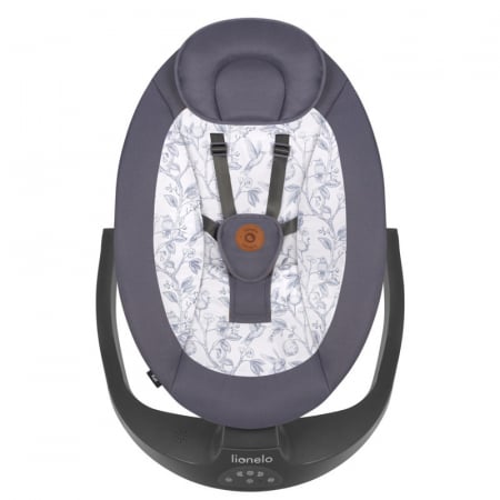 Lionelo - Balansoar si sezlong copii, Ralf, 2 in 1, Electric, Cu telecomanda si cablu USB, Cu miscare laterala de balansare si 5 niveluri diferite de viteza, Cu 12 melodii, Gri Grafit [15]
