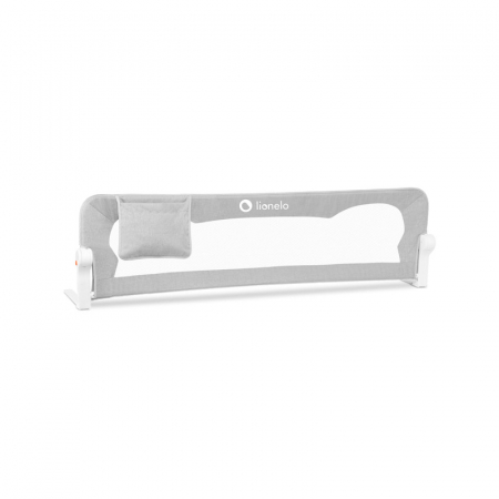 Bariere protectie pat - Lionelo - Bariera protectie pat Eva , Cu buzunar accesorii, 150x35 cm, Conform cu standardul european de securitate BS7072, Gri
