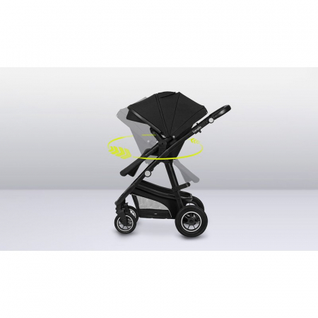 Lionelo - Carucior Bianka, 3 in 1, Cadru aluminiu, Cu landou intarit si salteluta moale, Maner ajustabil, Include saculet de picioare, Husa de ploaie si tantari, Geanta pentru parinti, Sustine 22 kg, [35]