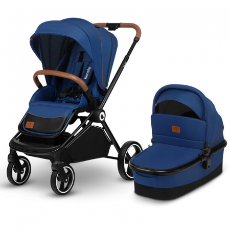 Carucioare 2 in 1 - Lionelo - Carucior Mika, 2 in 1, Cadru din aluminiu, Cu landou intarit si salteluta moale, Reversibil, Maner ajustabil, Plasa de tantari, Husa de ploaie, de picioare, 22 kg, Conform cu standardele eur