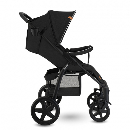 Lionelo - Carucior sport Annet Plus, De la nastere, Cu accesorii si capotina XXL reglabila, 0 - 22 Kg, Conform cu standardele europene de securitate EN1888-1 si EN1888-2, Negru [5]