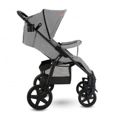 Lionelo - Carucior sport Annet Plus, De la nastere, Cu accesorii si capotina XXL reglabila, 0 - 22 Kg, Conform cu standardele europene de securitate EN1888-1 si EN1888-2, Gri [12]