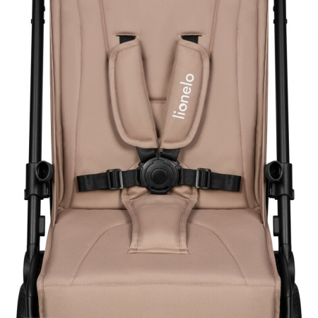 Lionelo - Carucior sport Cloe, De la nastere, Cu accesorii, Cadru din aluminiu, 0-22 kg, Usor, Pliabil cu o singura mana, Ideal pentru toate tipurile de suprafete, Bej [14]